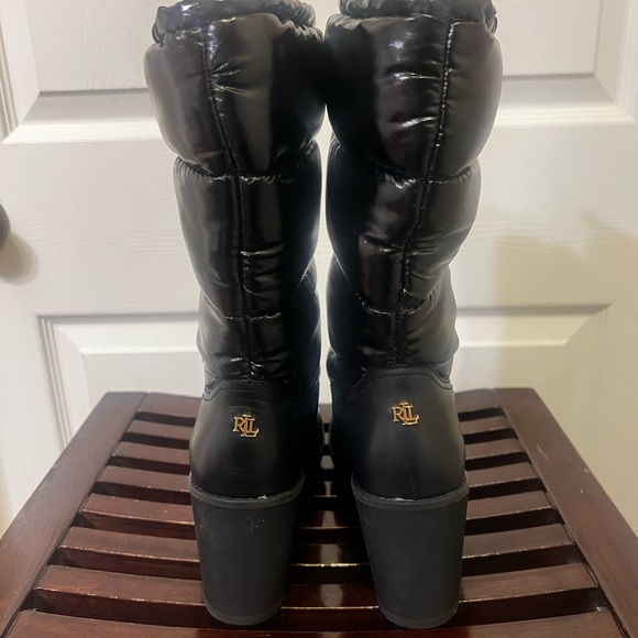 Ralph Lauren Rudee black water resistant leather boots, size 6, brand new! - Picture 5 of 13